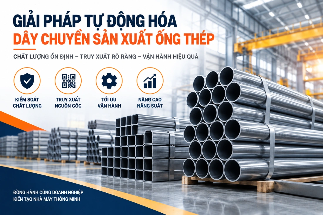 Giải pháp tự động hóa giúp tối ưu dây chuyền sản xuất ống thép