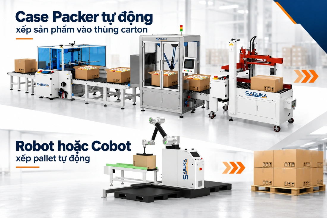 Giải pháp dây chuyền đóng gói tự động cho sản xuất rau củ quả