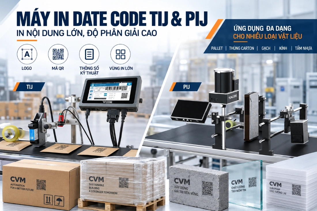 Giải pháp in date code và truy xuất nguồn gốc vật liệu xây dựng