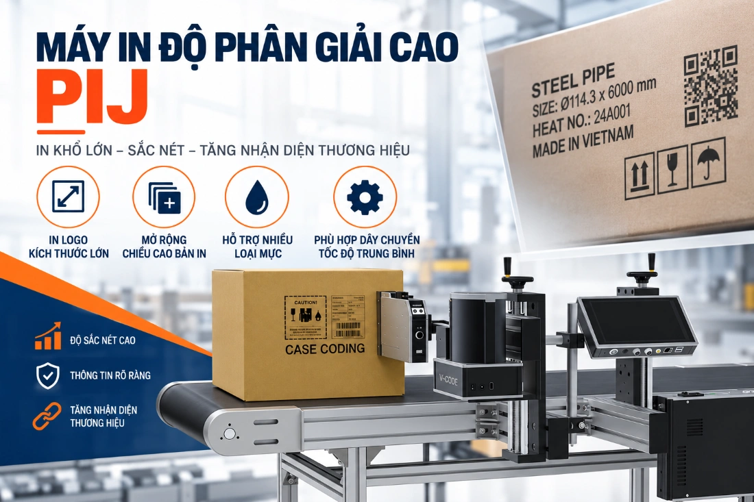 Giải pháp in date code và truy xuất nguồn gốc trong dây chuyền sản xuất ống thép