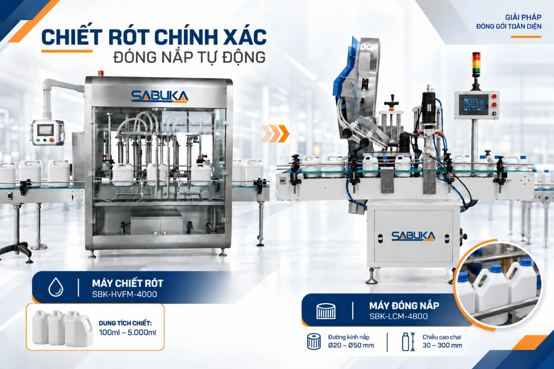 Giải pháp dây chuyền sản xuất vật liệu xây dựng khâu chiết rót tự động
