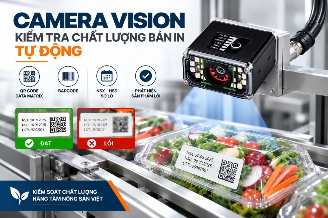 Camera Vision kiểm tra chất lượng bản in tự động