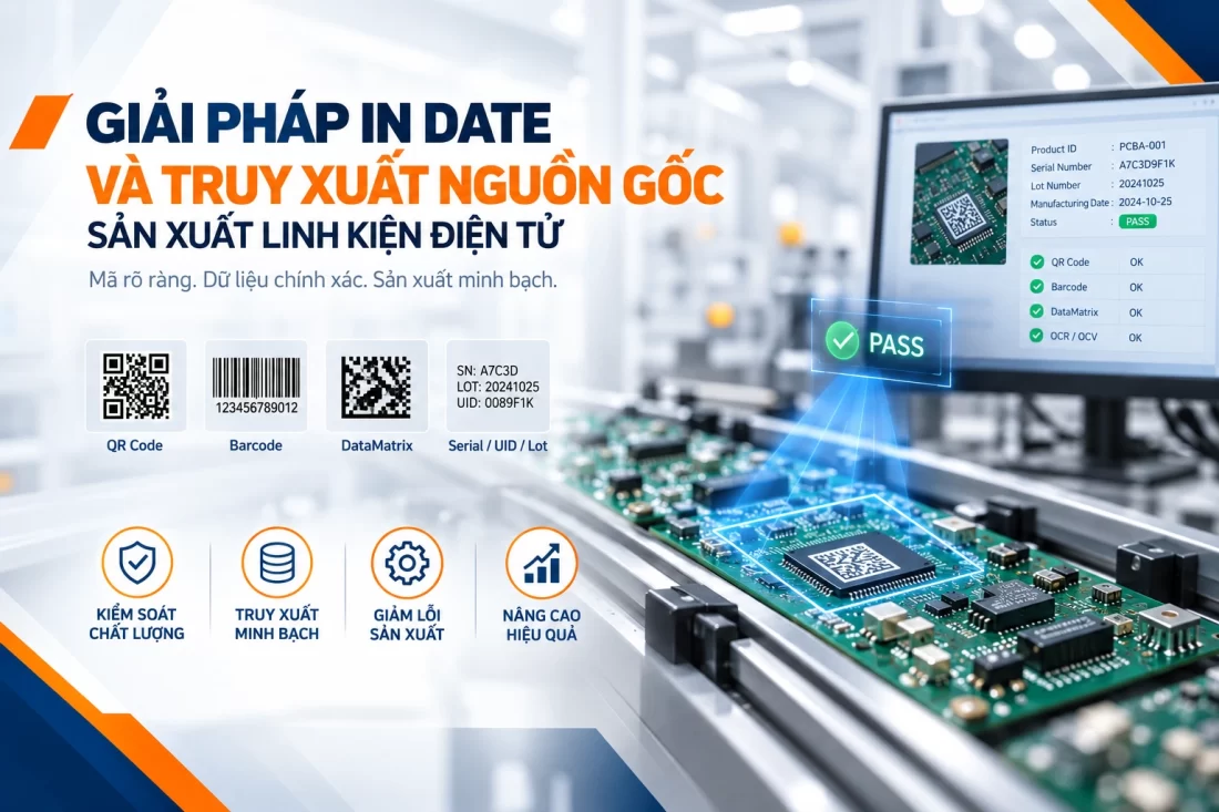 Giải pháp in date và truy xuất nguồn gốc sản xuất linh kiện điện tử