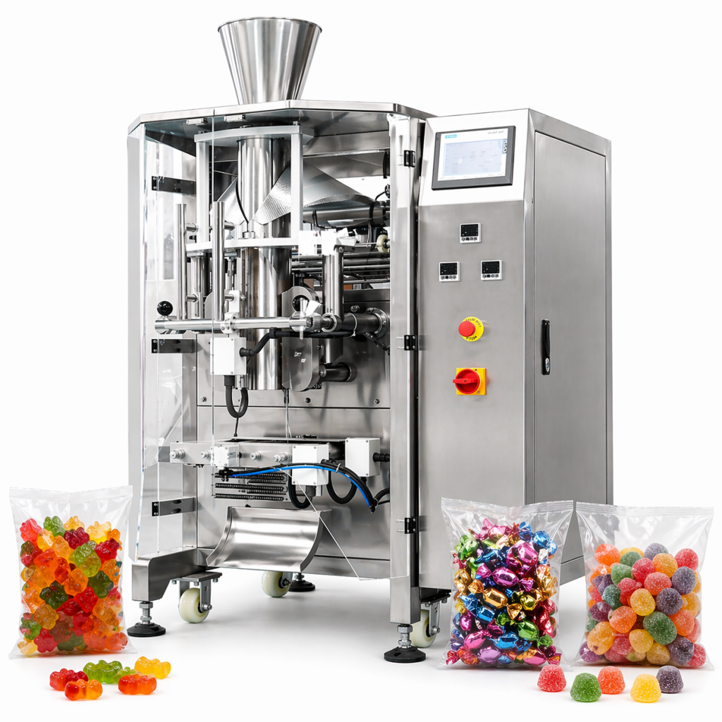 Máy đóng gói kẹo hỗ trợ các chất liệu màng phổ biến trên thị trường, bao gồm: PP, PE, PVC, PS