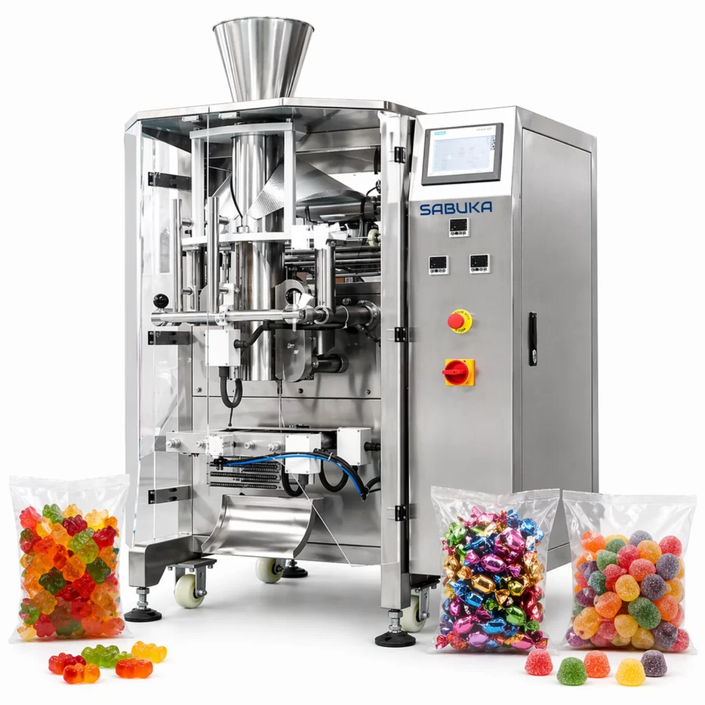 Máy đóng gói kẹo hỗ trợ các chất liệu màng phổ biến trên thị trường, bao gồm: PP, PE, PVC, PS