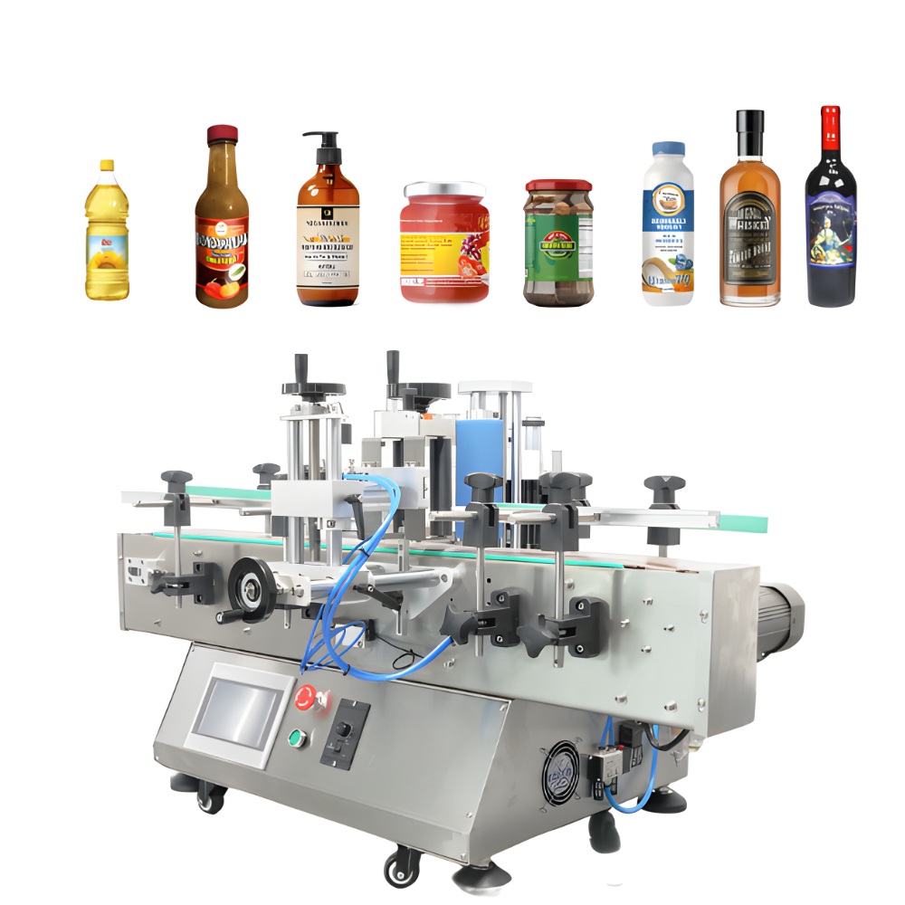 Máy dán nhãn chai tròn để bàn tự động giá tốt HCM