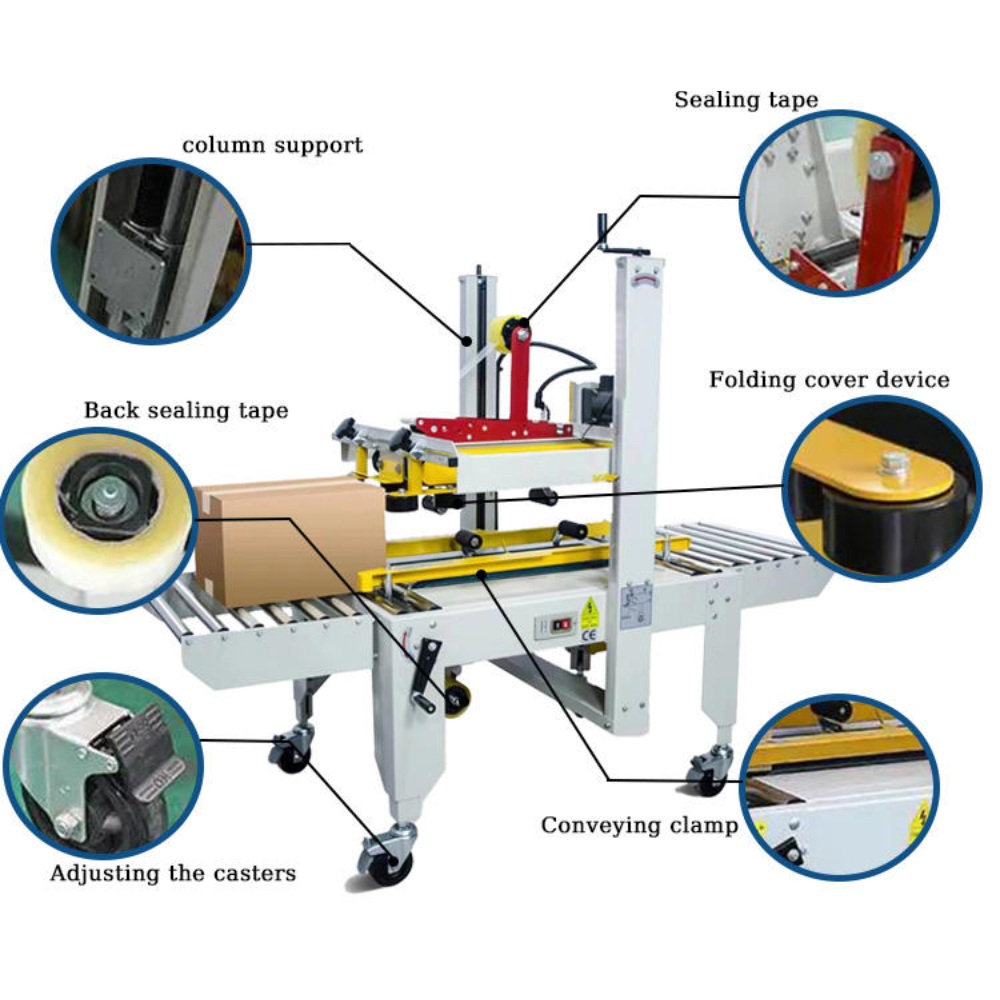 Máy dán thùng carton tự động 2 mặt chính hãng giá tốt