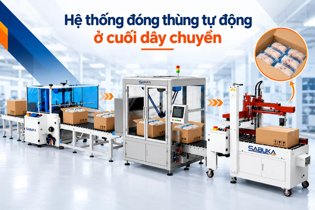 Tự động hóa đóng thùng, xếp pallet và vận chuyển trong kho lạnh