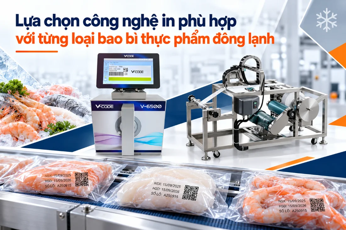 Giải pháp in date và truy xuất nguồn gốc trong sản xuất thực phẩm đông lạnh