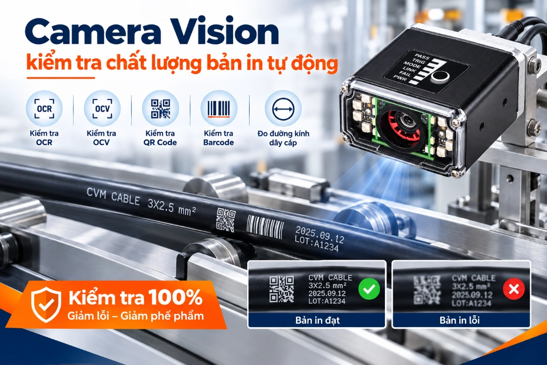 Giải pháp in date code và truy xuất nguồn gốc trong dây chuyền sản xuất dây cáp điện