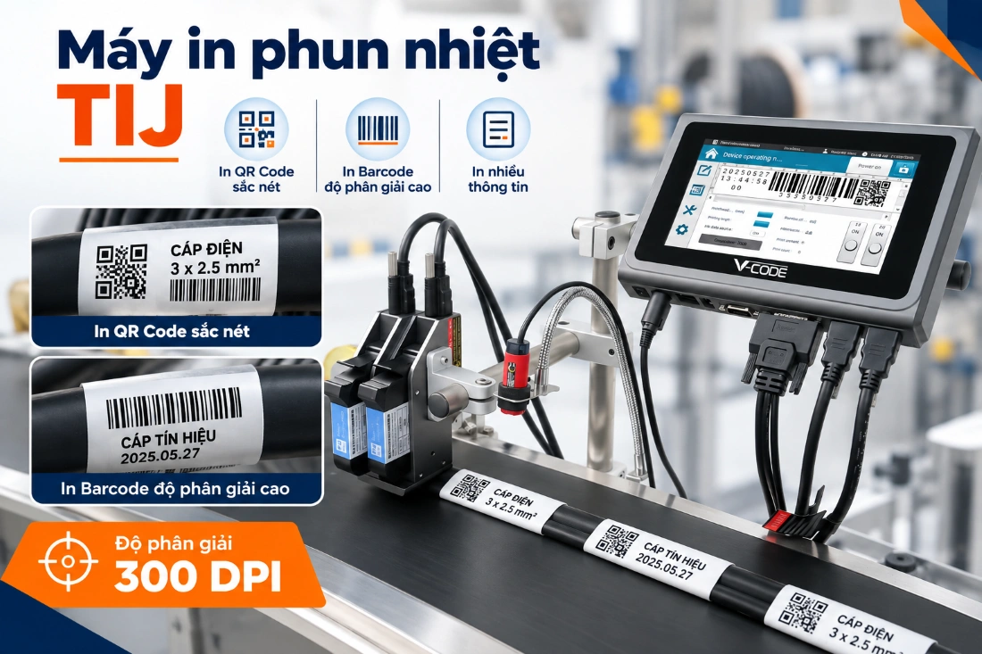Giải pháp in date code và truy xuất nguồn gốc trong dây chuyền sản xuất dây cáp điện