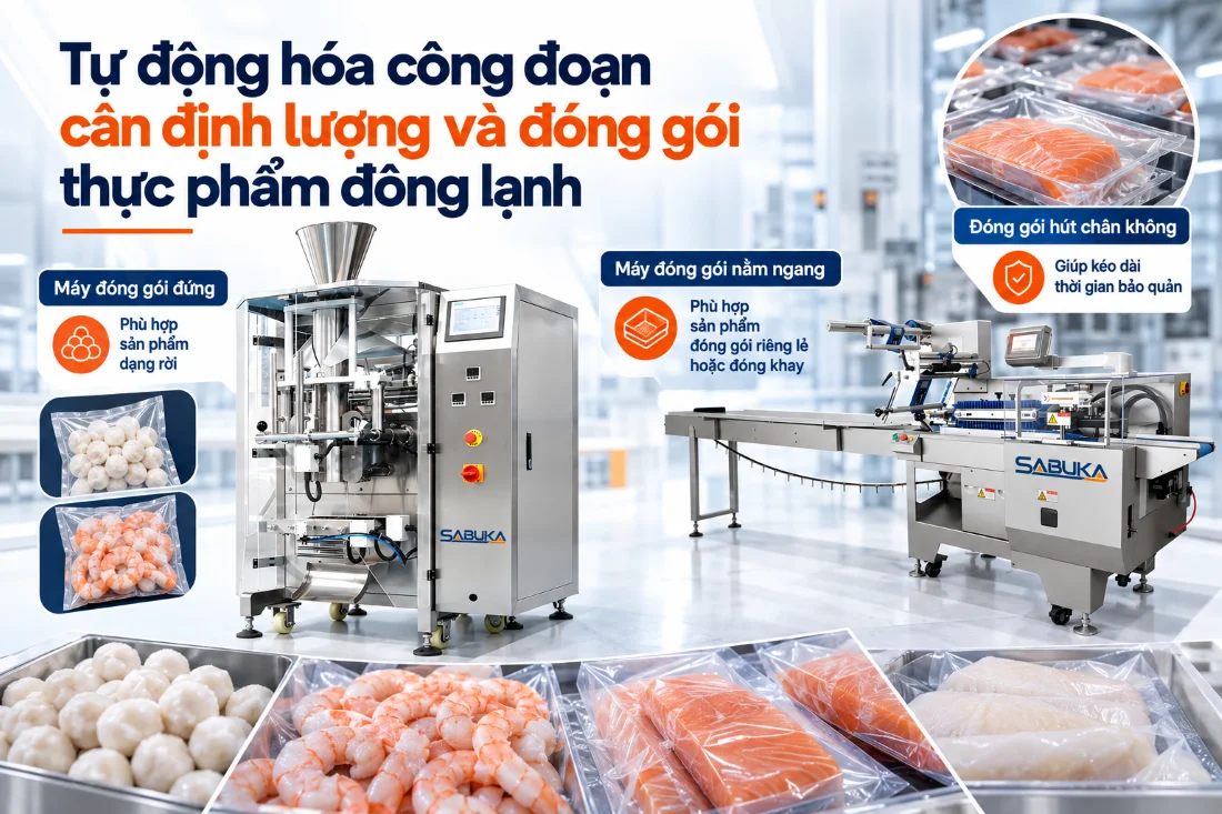 Giải pháp dây chuyền đóng gói sản xuất thực phẩm đông lạnh