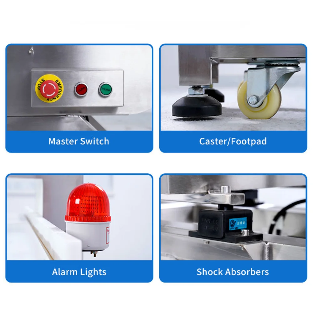 Cấu tạo của máy dò kim loại thực phẩm được thiết kế với cấu trúc chắc chắn, hiện đại, đáp ứng các yêu cầu khắt khe về độ chính xác