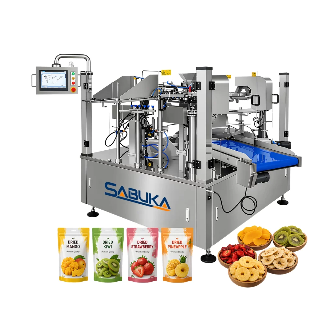 Máy đóng gói nông sản trái cây sấy dạng xoay Sabuka - SBK - FRP - 1000