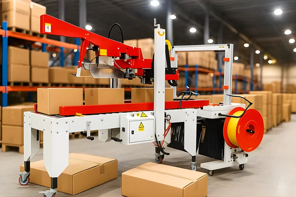 Máy dán thùng tự động là giải pháp tối ưu cho các nhà máy có nhu cầu đóng gói số lượng lớn