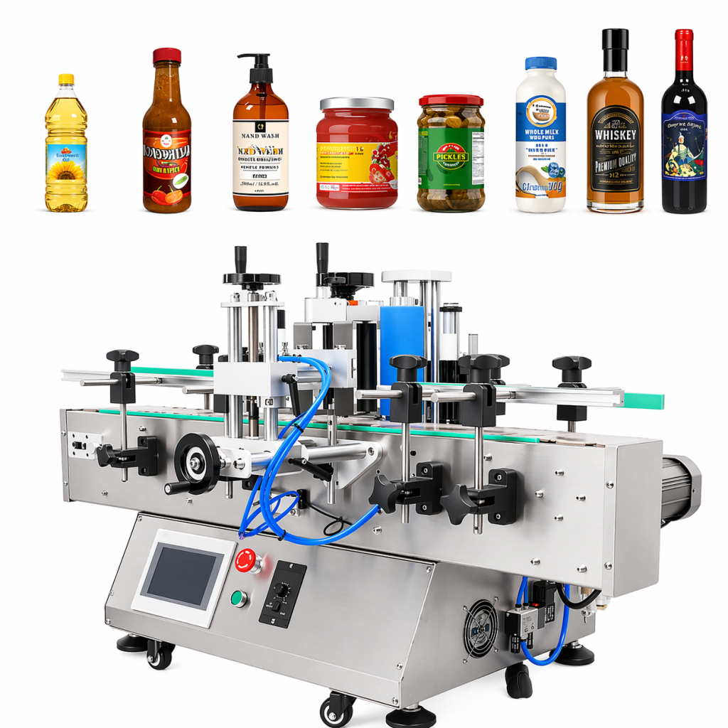 Máy dán nhãn để bàn cho chai tròn - Nhỏ gọn, hiệu suất cao, dễ vận hành
