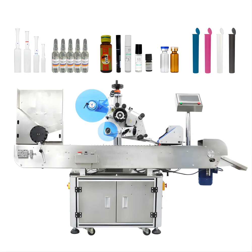 Máy dán nhãn chai tròn ngang tự động chính hãng HCM