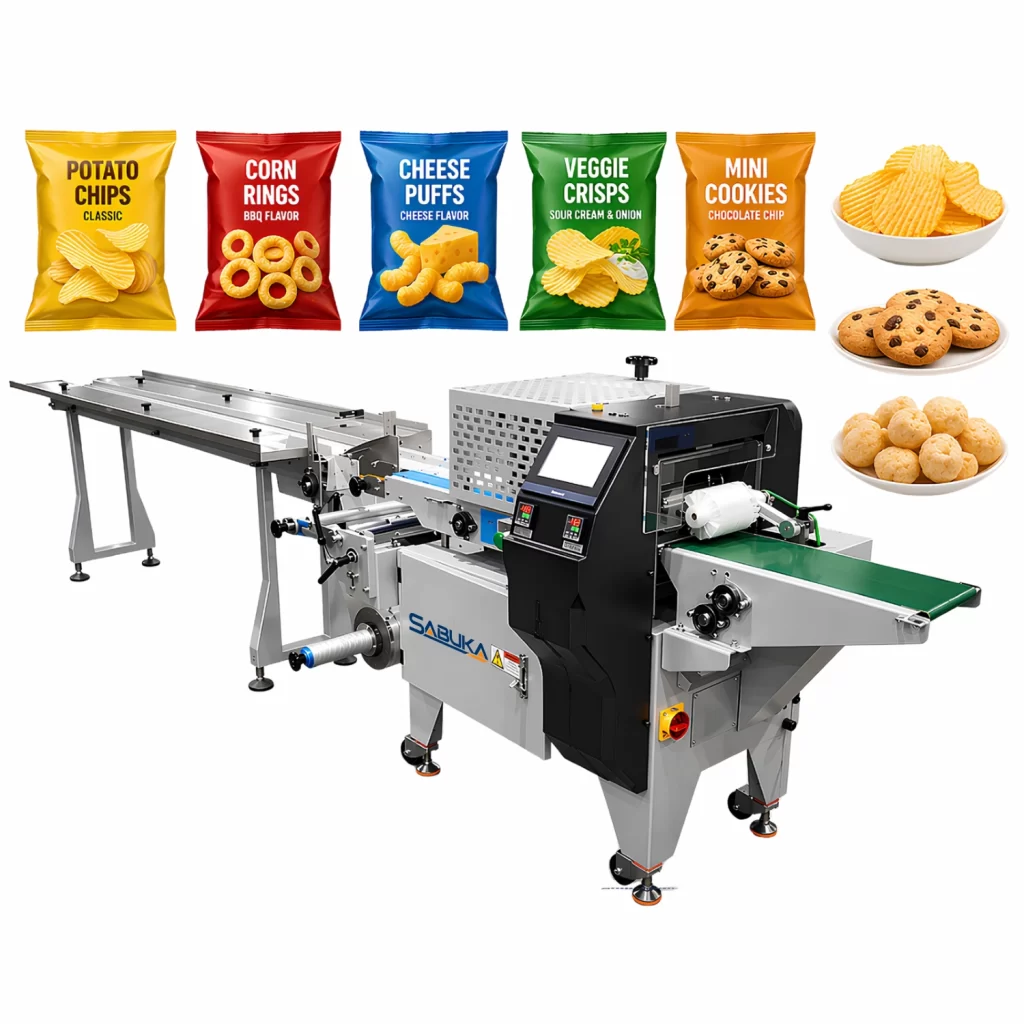 Máy đóng gói bánh nằm ngang tự động hiện đại giá tốt HCM