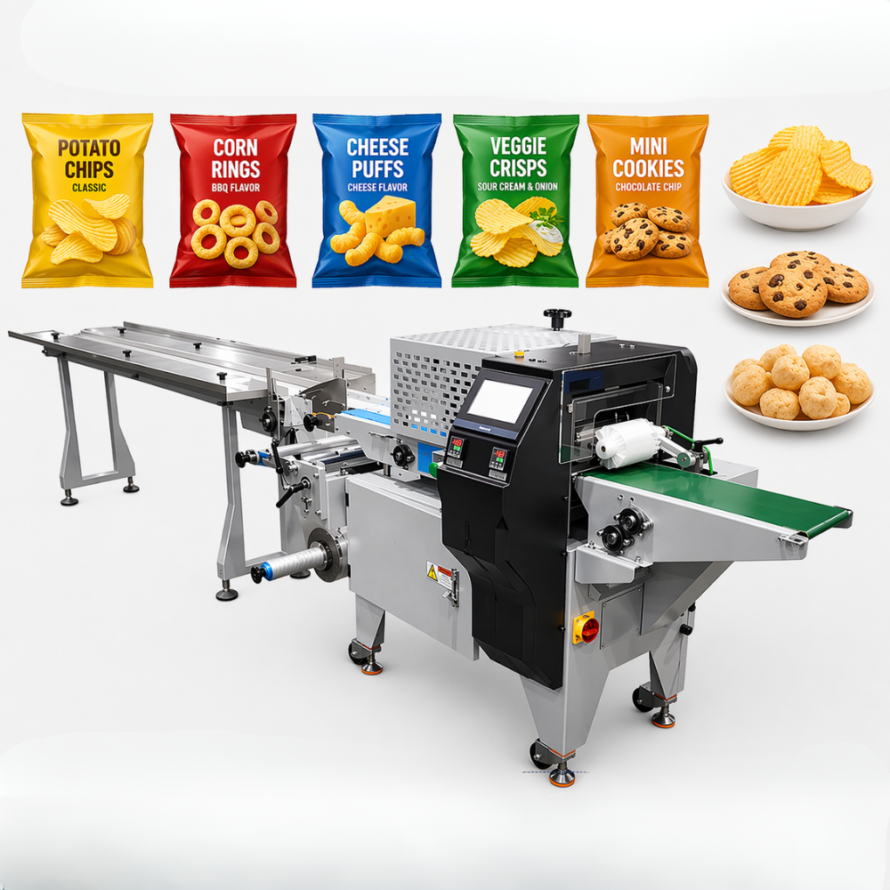 Máy đóng gói bánh nằm ngang tự động hiện đại giá tốt HCM