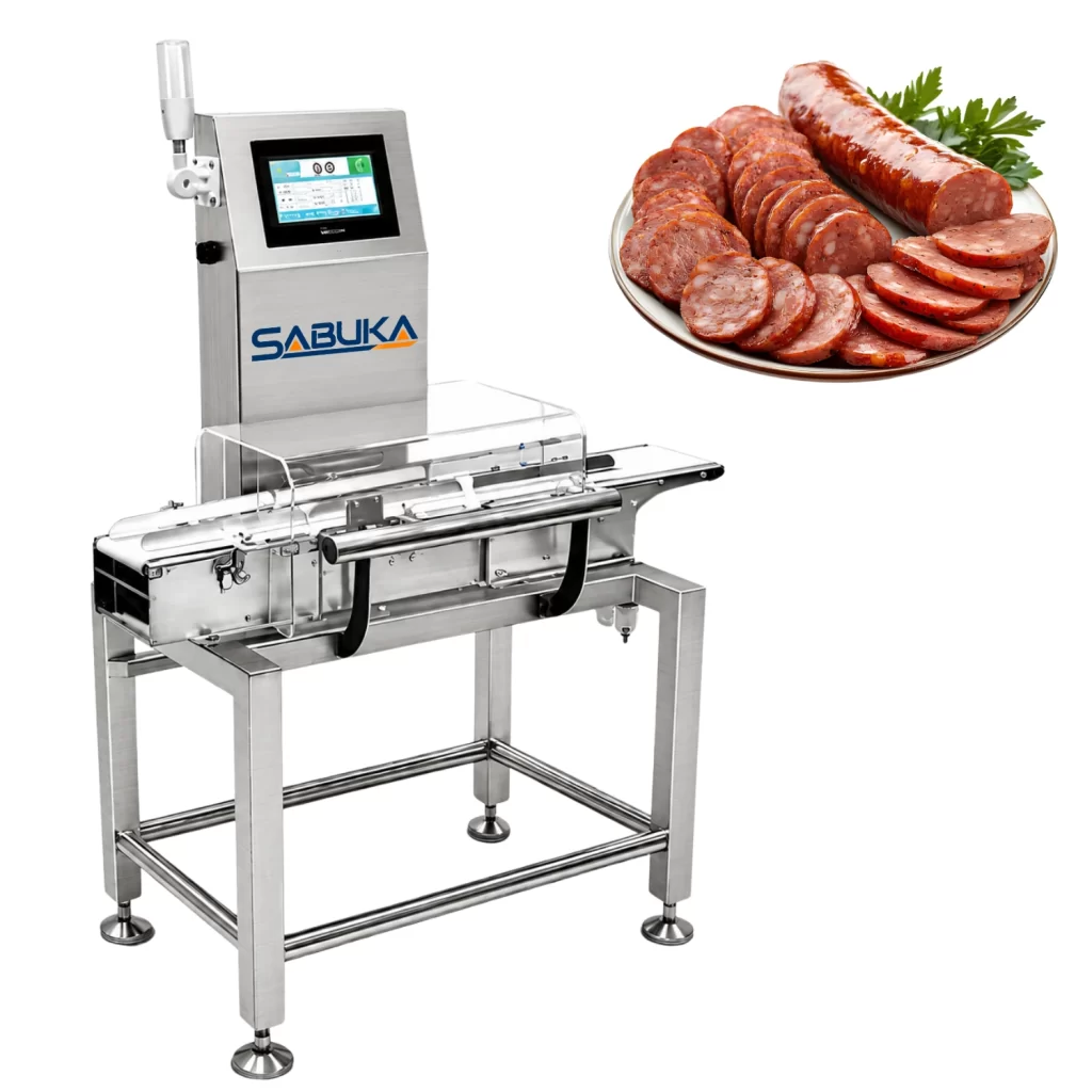 Cân kiểm tra trọng lượng xúc xích Sabuka tự động chính xác
