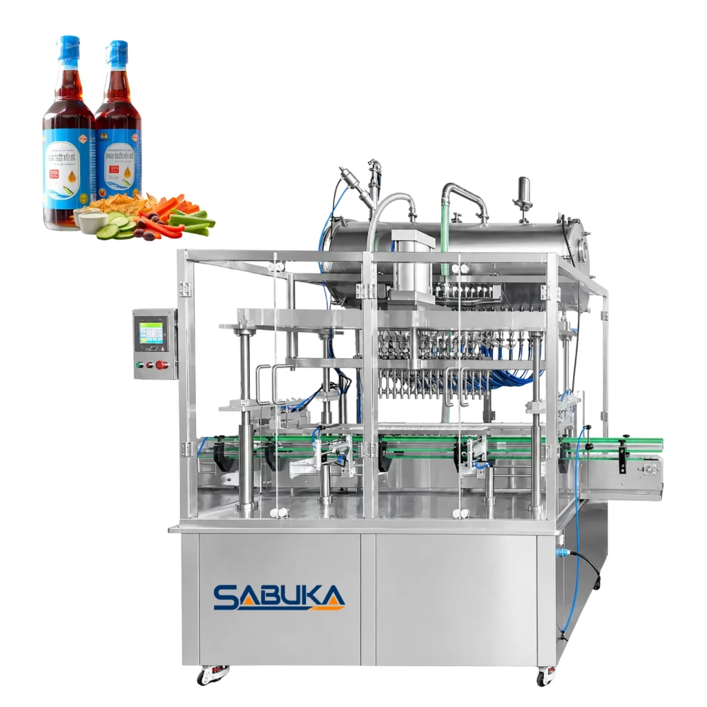 Máy chiết rót nước mắm Sabuka tự động đạt chuẩn giá tốt HCM