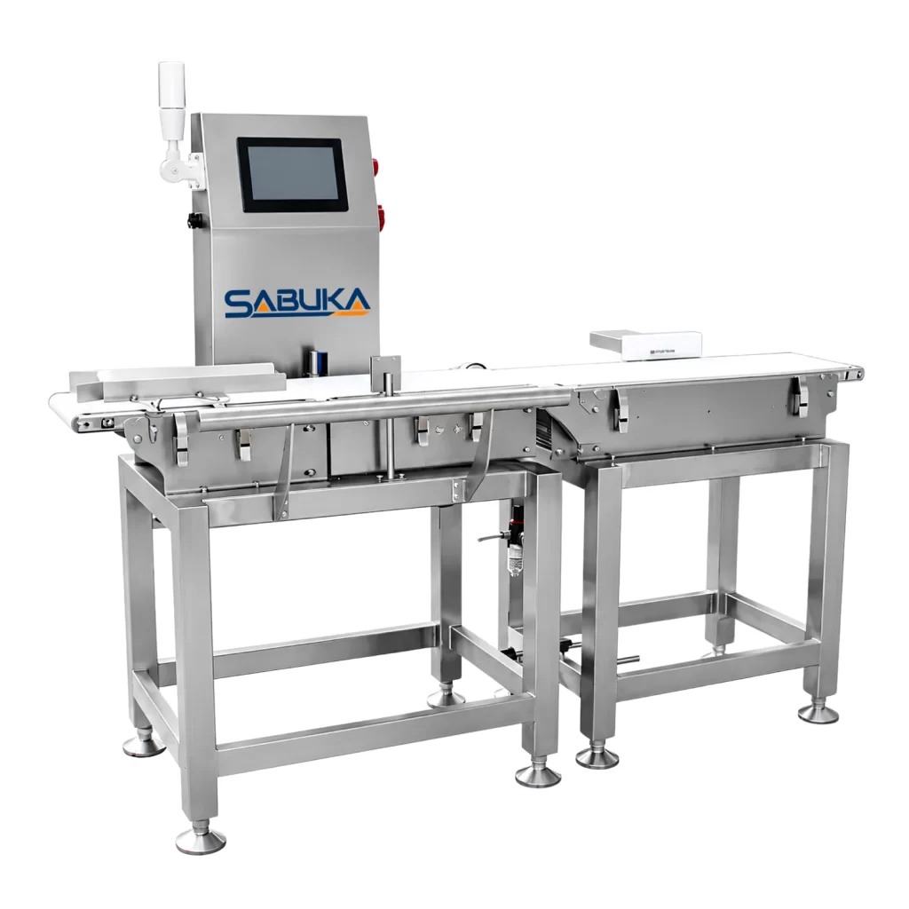 Cân kiểm tra trọng lượng cá viên Sabuka tự động chính xác