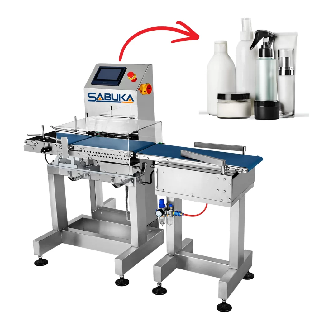 Cân kiểm tra trọng lượng mỹ phẩm Sabuka SBK-CCW-4000 được phát triển như một giải pháp tối ưu dành cho doanh nghiệp