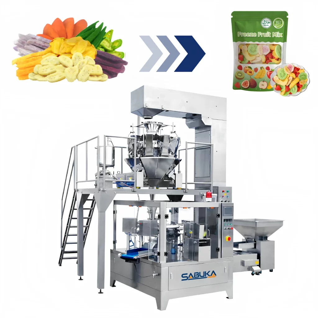 Hệ thống cân định lượng đóng gói trái cây sấy Sabuka SBK – DFWS – 1100