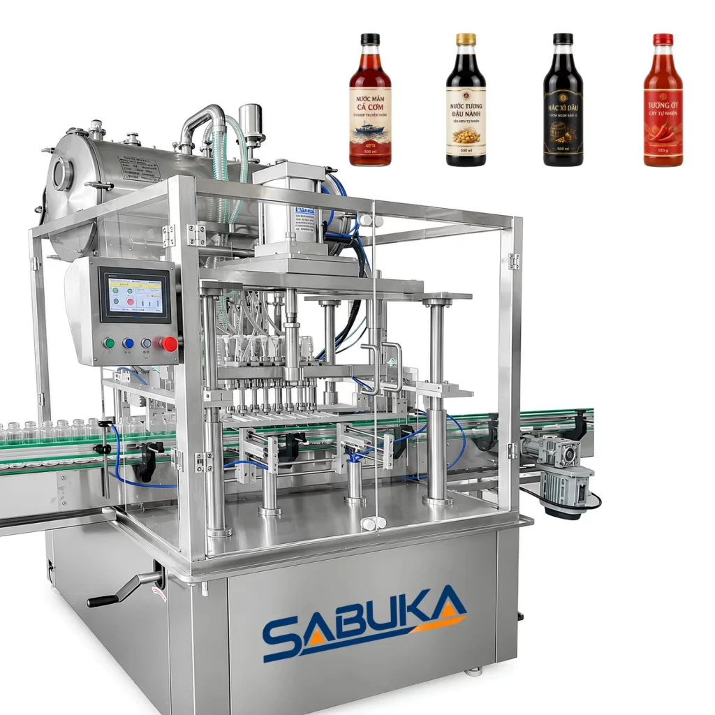 Máy chiết rót nước mắm Sabuka tự động đạt chuẩn giá tốt HCM