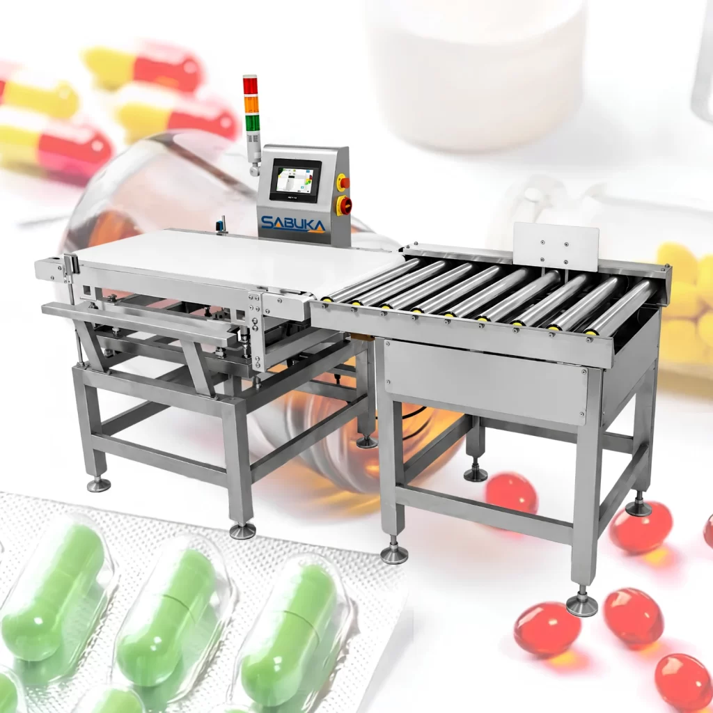 Cân kiểm tra trọng lượng dược phẩm Sabuka tự động giá tốt