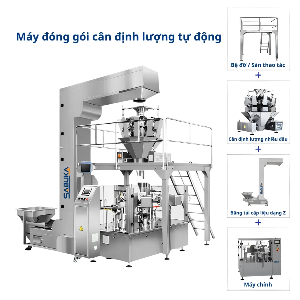 Hệ thống cân định lượng đóng gói cá viên Sabuka SBK-FBWS-3000