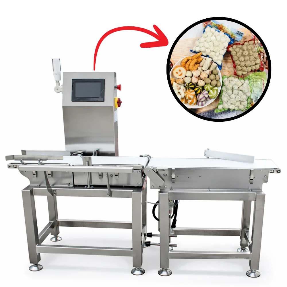 Cân kiểm tra trọng lượng (checkweigher) là thiết bị dùng để so sánh trọng lượng thực tế của sản phẩm với mức tiêu chuẩn đã được cài đặt trước