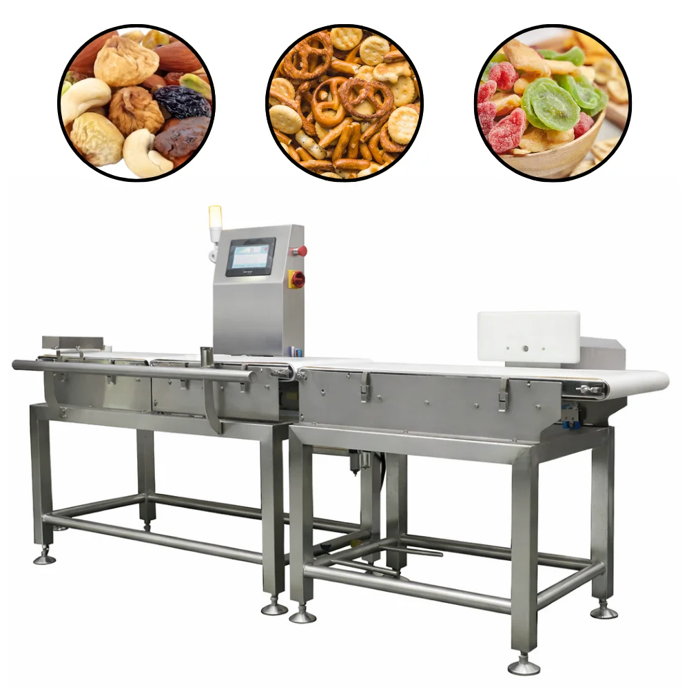 Cân kiểm tra trọng lượng trái cây sấy tự động đạt chuẩn HCM