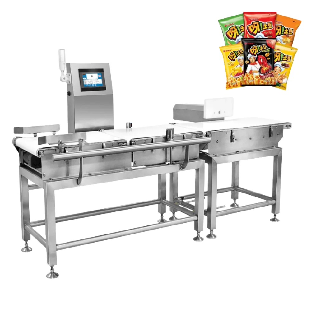 Cân kiểm tra trọng lượng trái cây sấy tự động đạt chuẩn HCM