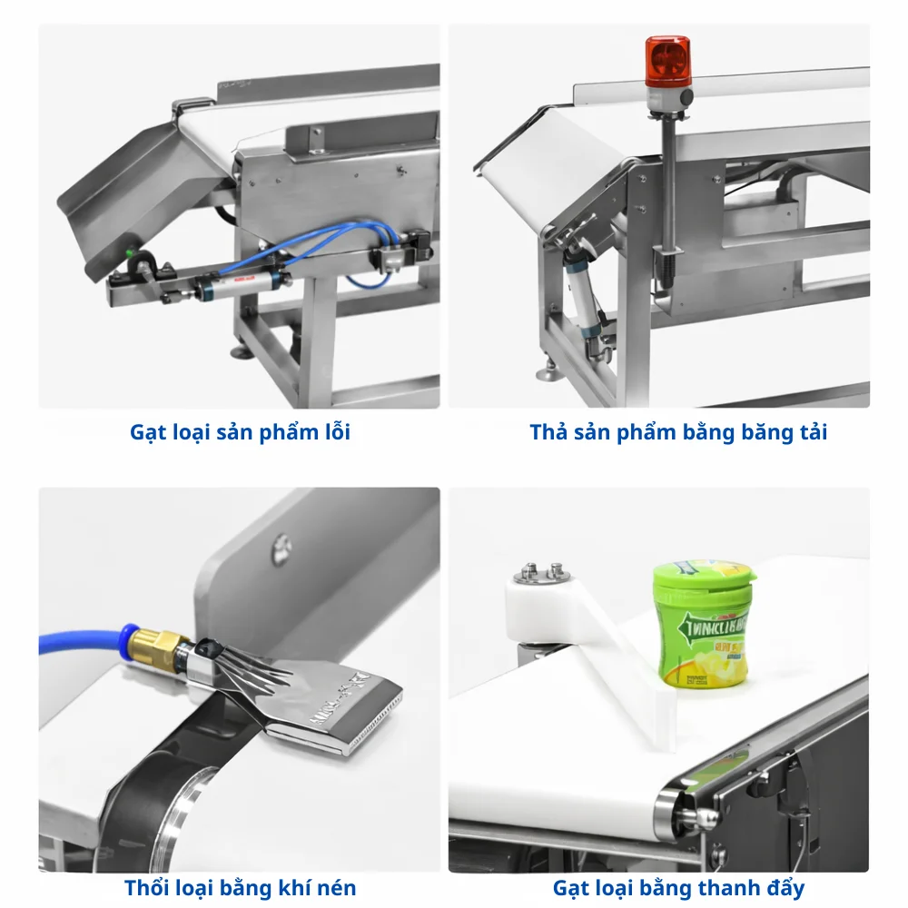 hệ thống loại bỏ sản phẩm lỗi (Rejector) hoạt động hoàn toàn tự động