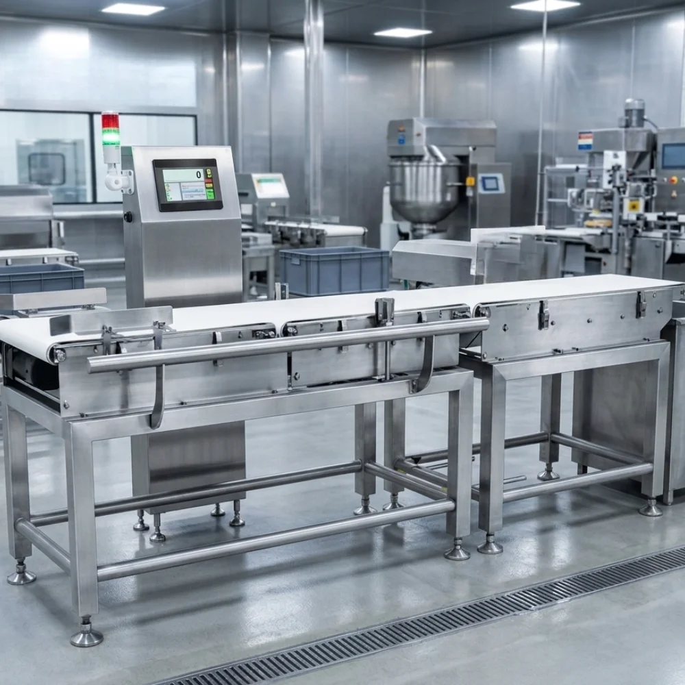 Cân kiểm tra trọng lượng trái cây sấy tự động đạt chuẩn HCM