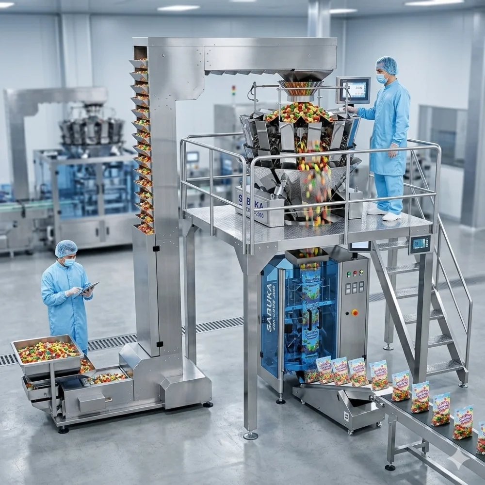 Thiết bị phù hợp với nhà máy sản xuất bánh kẹo quy mô vừa và lớn