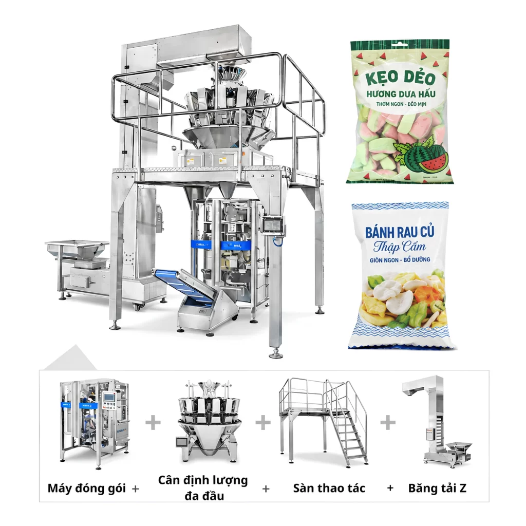 Hệ thống cân định lượng đóng gói kẹo Sabuka SBK-CDWS-2000