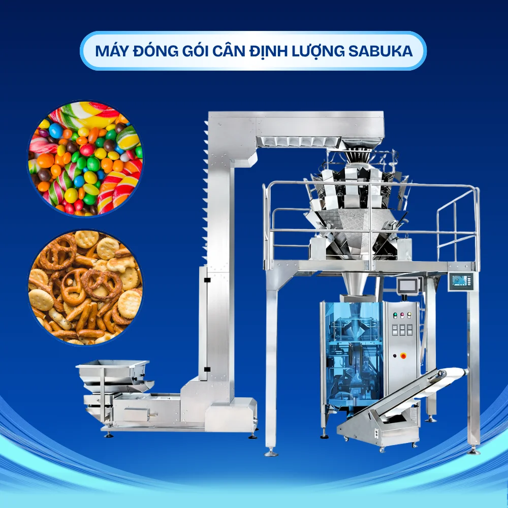 Hệ thống cân định lượng đóng gói kẹo tự động chính xác cao
