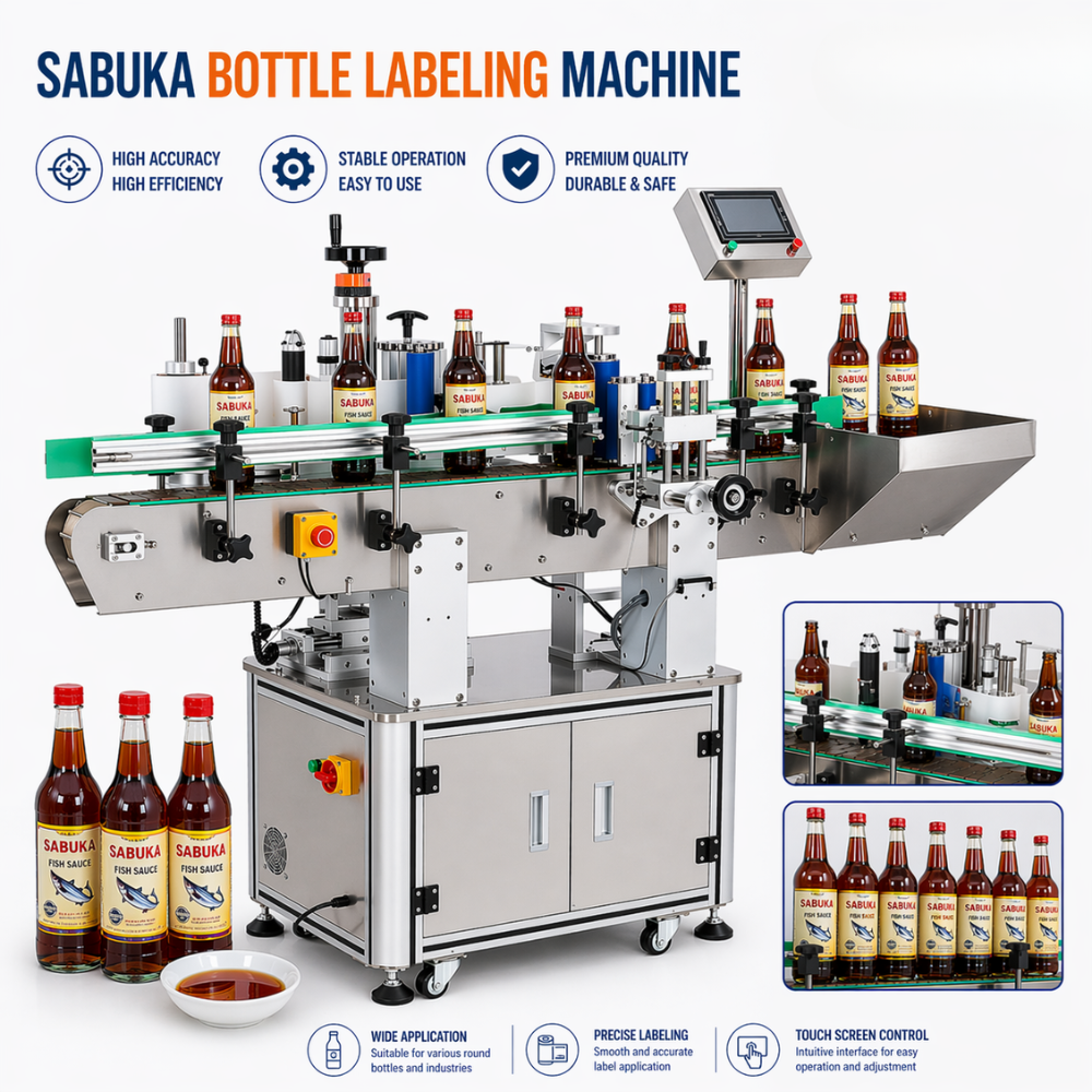 Fish Sauce Labelling Machine Sabuka - SBK - FLM - 1000
