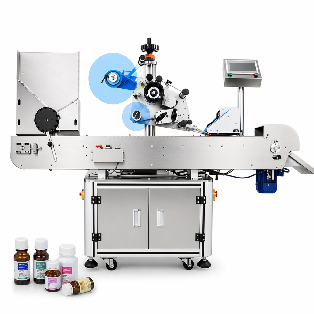 Horizontal Round Bottle Labelling Machine Sabuka - SBK - HRLM - 5000