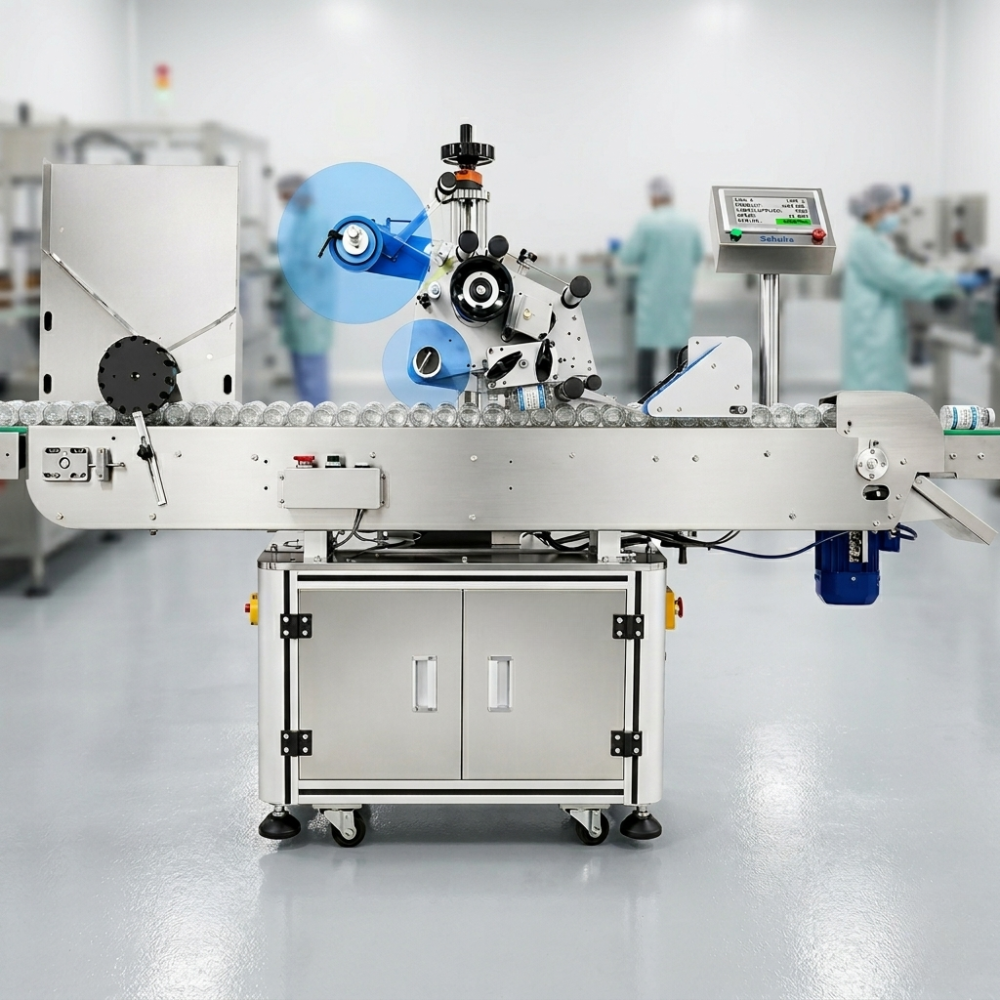 Horizontal Round Bottle Labelling Machine Sabuka - SBK - HRLM - 5000