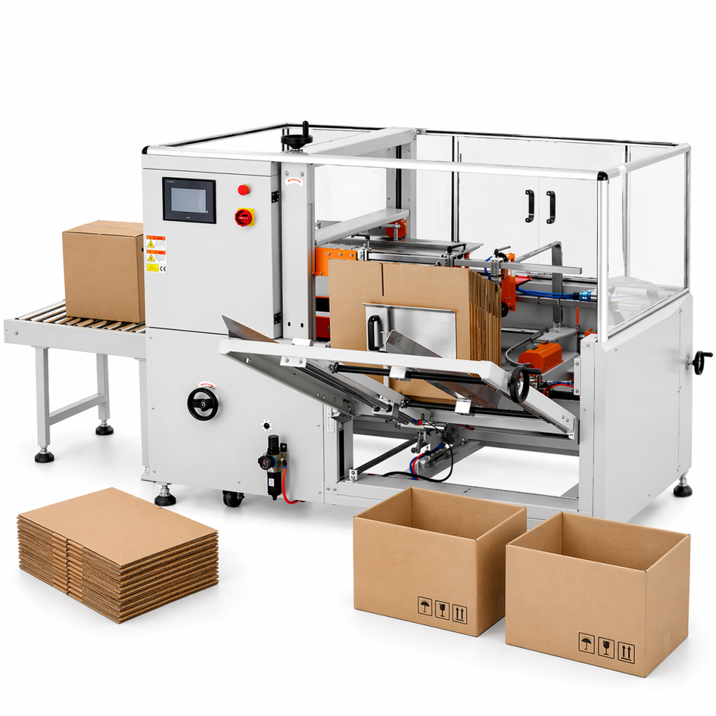 The carton sealing machine, also known as a carton tape sealing machine, is specialized equipment used in packaging lines.