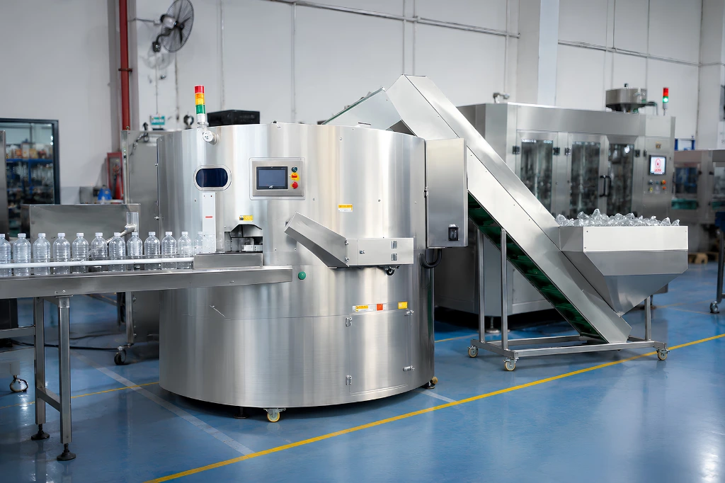 Máy cấp chai tự động trong dây chuyền chiết rót