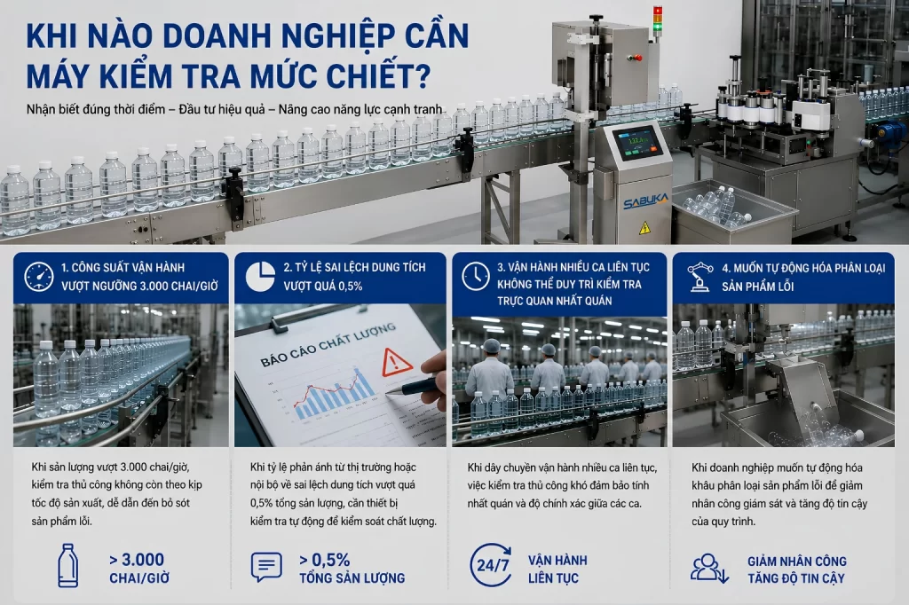 Khi nào thực sự cần sử dụng máy kiểm tra mức chiết chất lỏng?