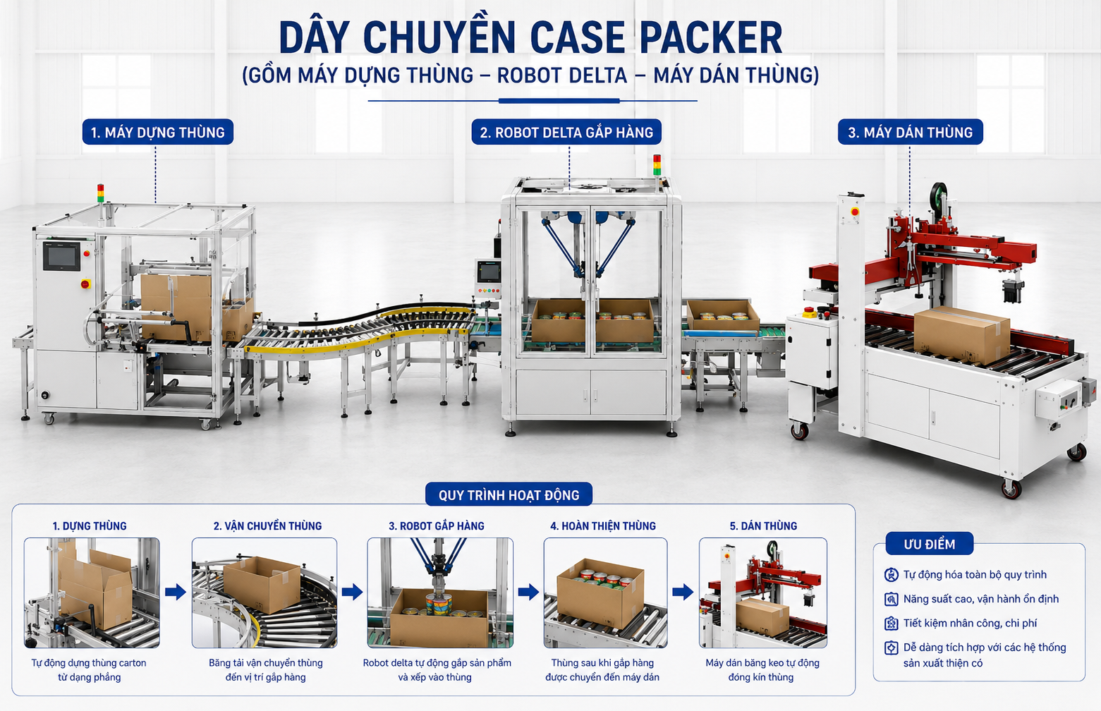 Nguyên lý hoạt động của hệ thống Case Packer