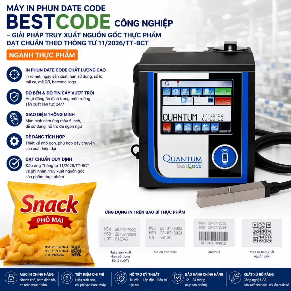 Máy in phun date Bestcode do CVM Group phân phối độc quyền