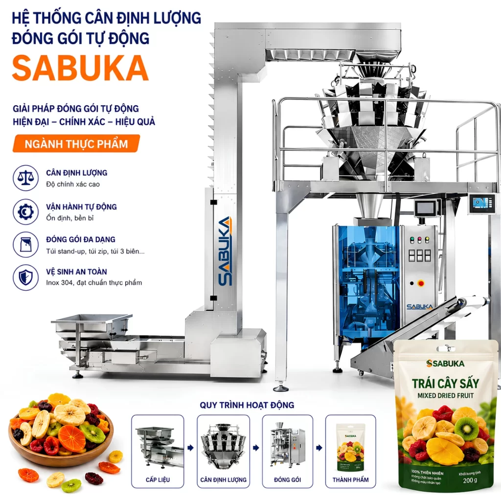 CVM Group hiện cung cấp đa dạng hệ thống cân định lượng đóng gói đứng tự động phù hợp với nhiều loại nguyên liệu