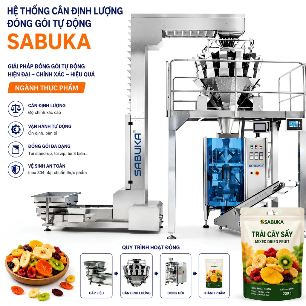 CVM Group hiện cung cấp đa dạng hệ thống cân định lượng đóng gói đứng tự động phù hợp với nhiều loại nguyên liệu