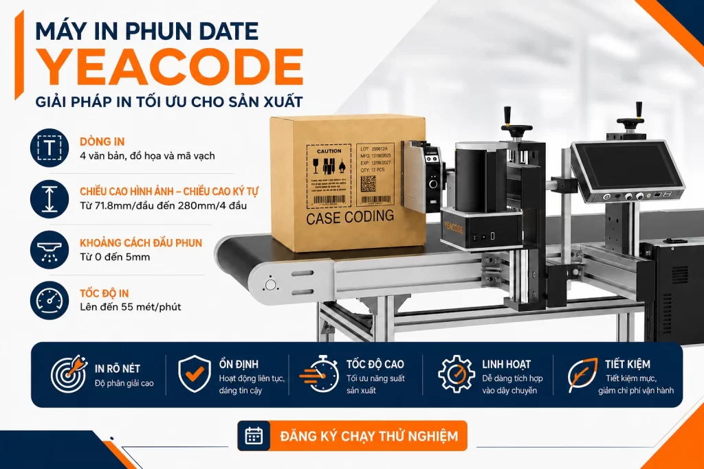 Giải pháp in date code với máy in date PIJ